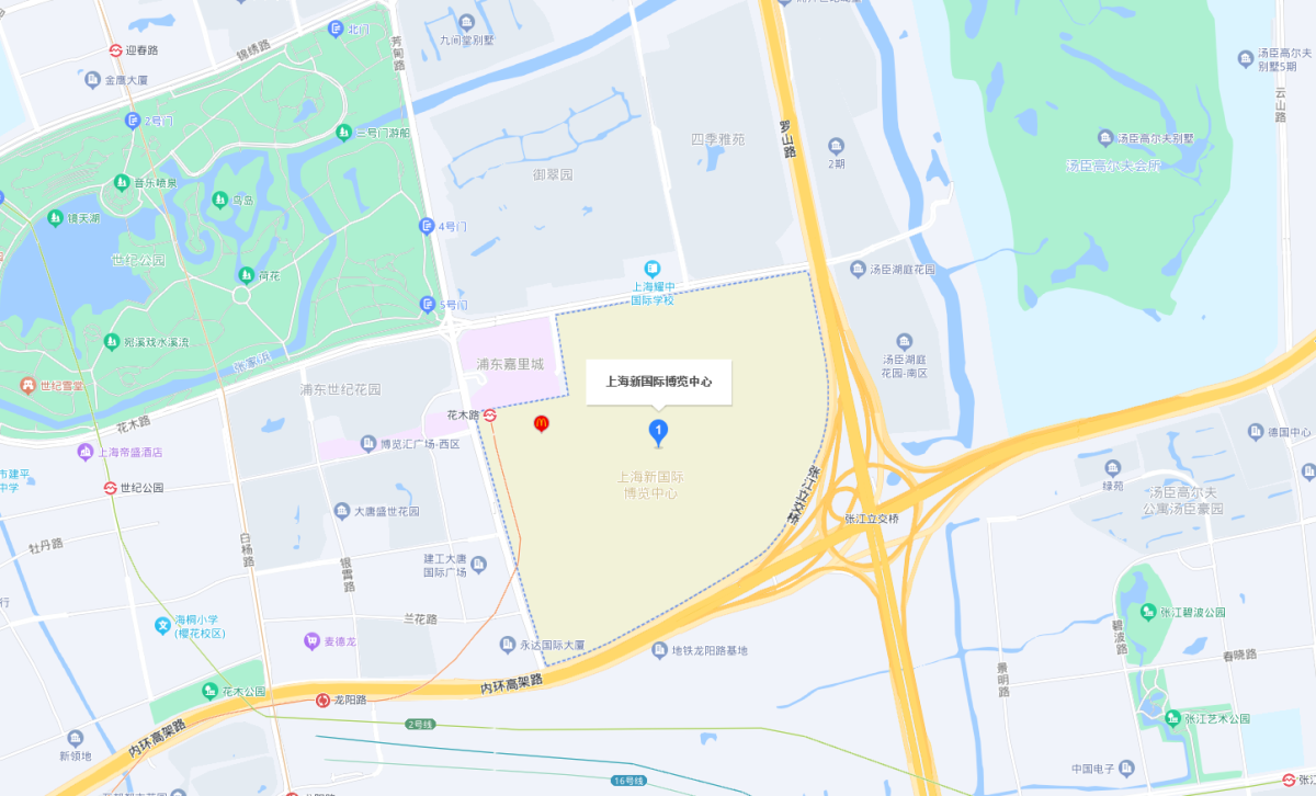 第十六屆世界制藥機(jī)械、包裝設(shè)備與材料中國展位置